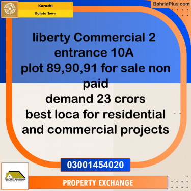 Commercial Plot for Sale in Bahria Town, Karachi - (BP-129684)