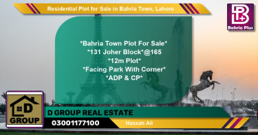 Residential Plot for Sale in Bahria Town, Lahore - (BP-130454)