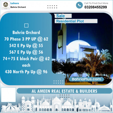 Residential Plot for Sale in Bahria Orchard, Lahore - (BP-130649)